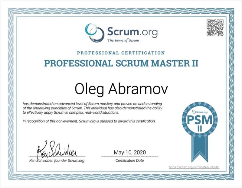 Professional Scrum Master II